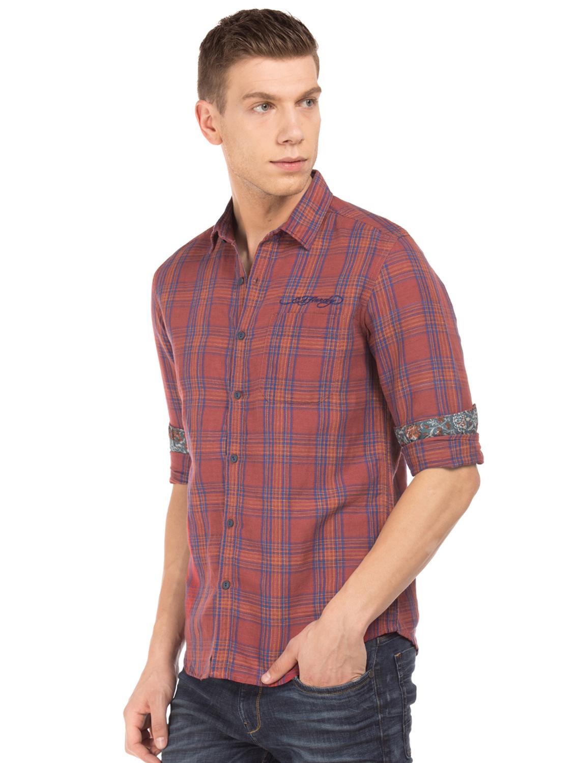 red checkered casual shirt - 17728110 - Standard Image - 1