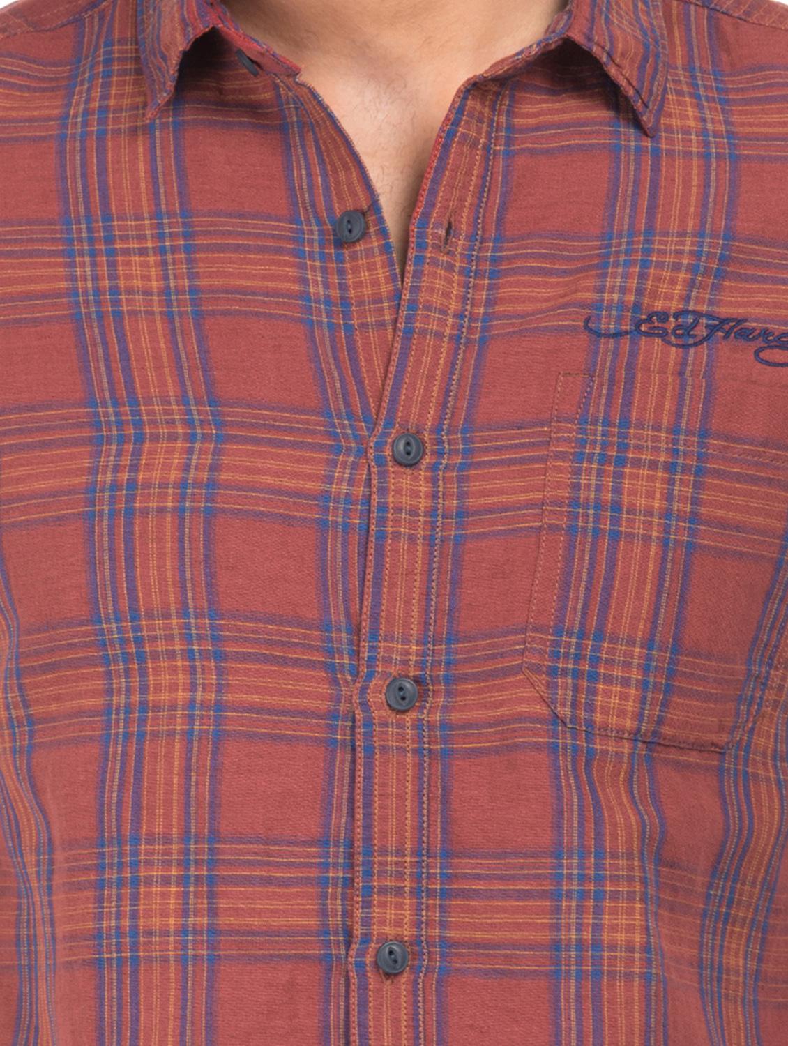 red checkered casual shirt - 17728110 - Standard Image - 4