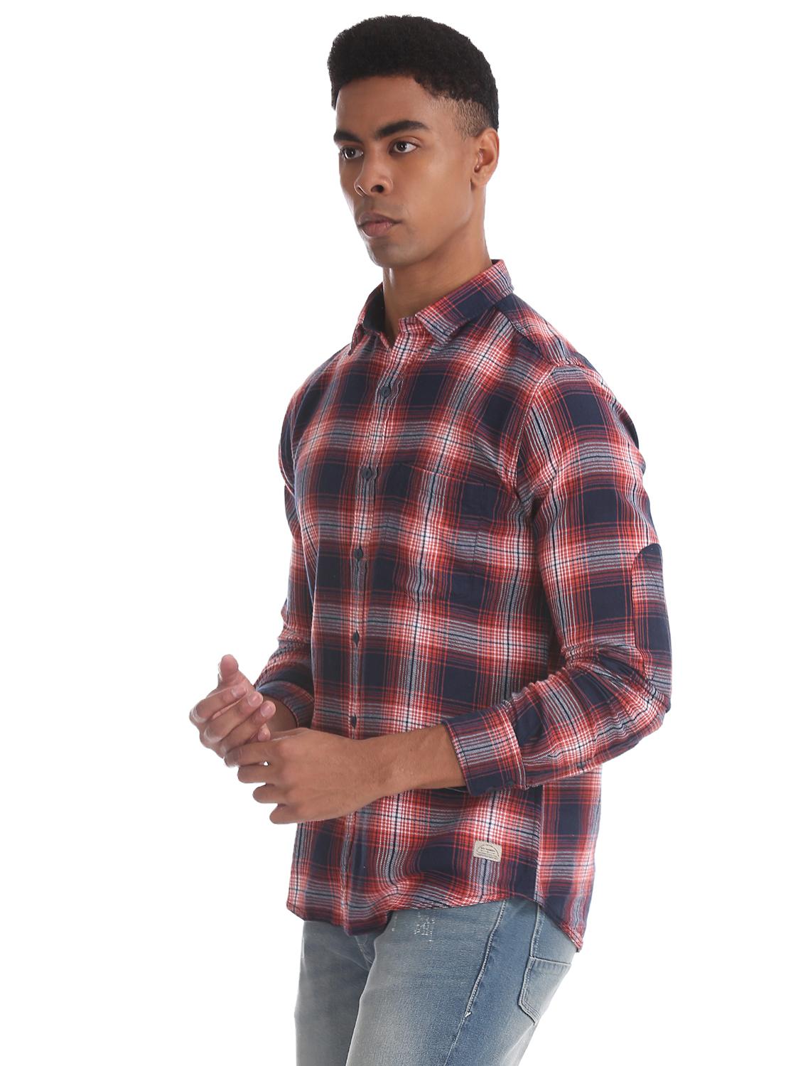 blue checkered casual shirt - 17728253 - Standard Image - 1