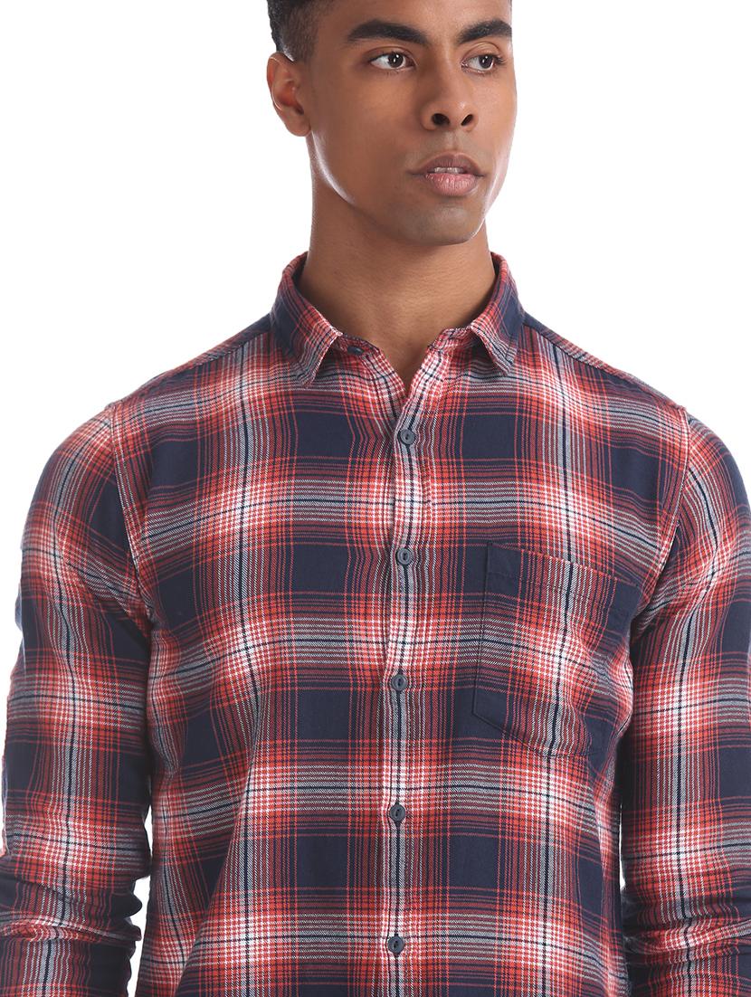 blue checkered casual shirt - 17728253 - Standard Image - 4