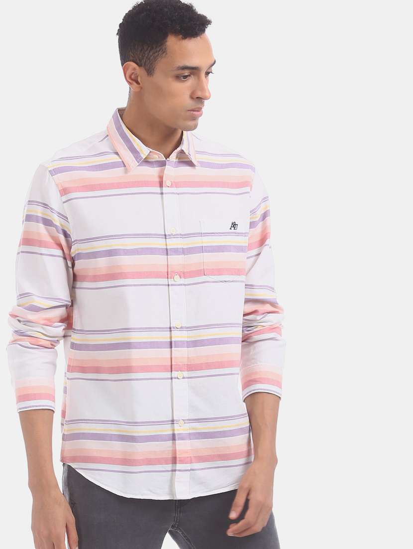 multi colored striped casual shirt - 17728511 -  Standard Image - 1