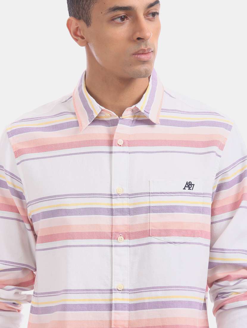 multi colored striped casual shirt - 17728511 -  Standard Image - 4
