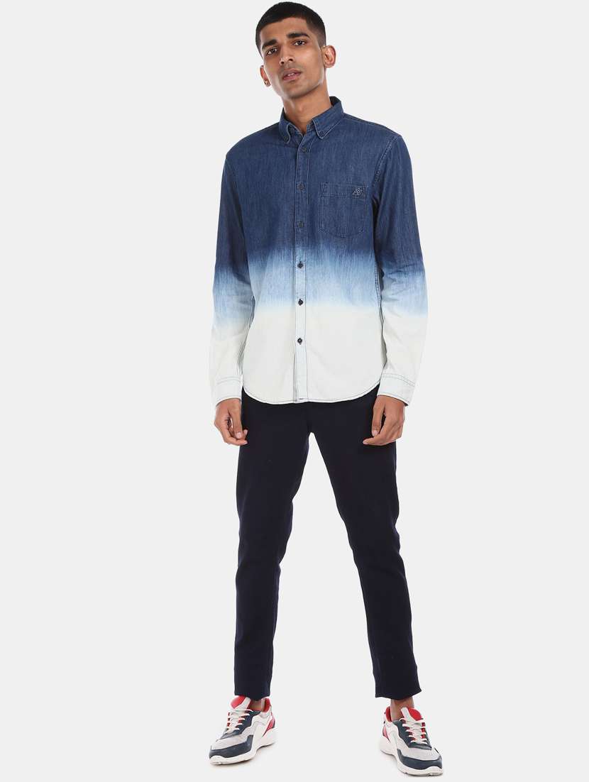 blue ombre casual shirt - 17728728 -  Standard Image - 4
