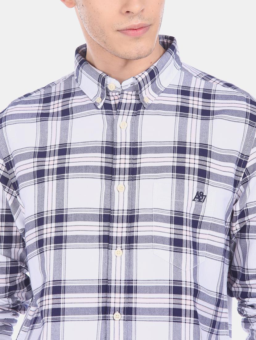 blue checkered casual shirt - 17728749 - Standard Image - 4