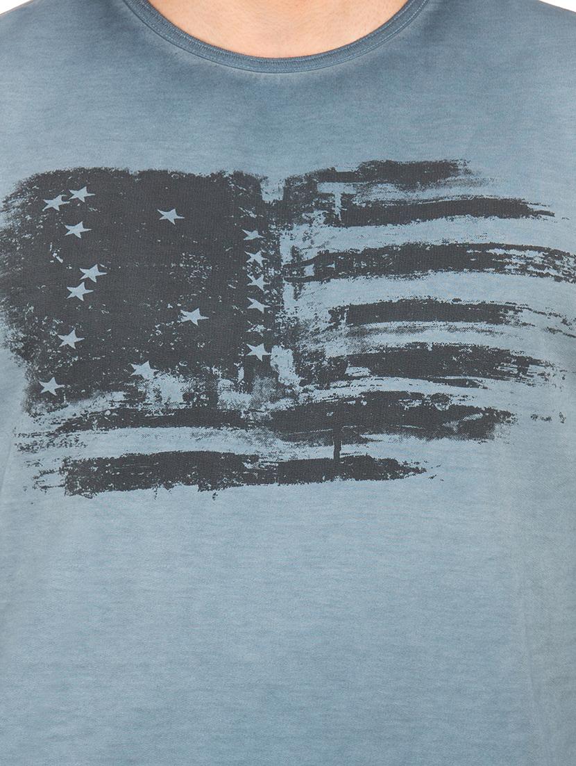 blue chest print sweatshirt - 17728841 - Standard Image - 4