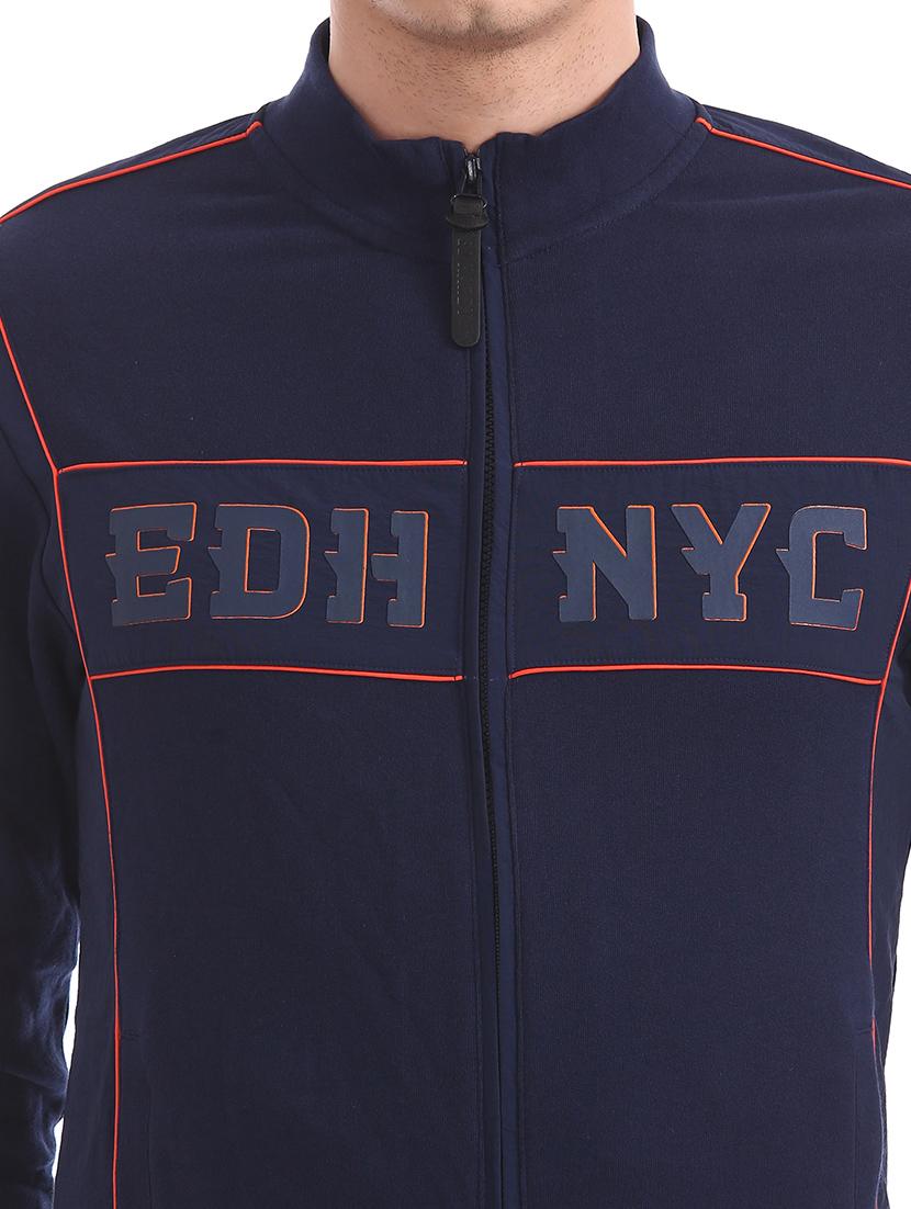navy blue printed sweatshirt - 17728862 - Standard Image - 4
