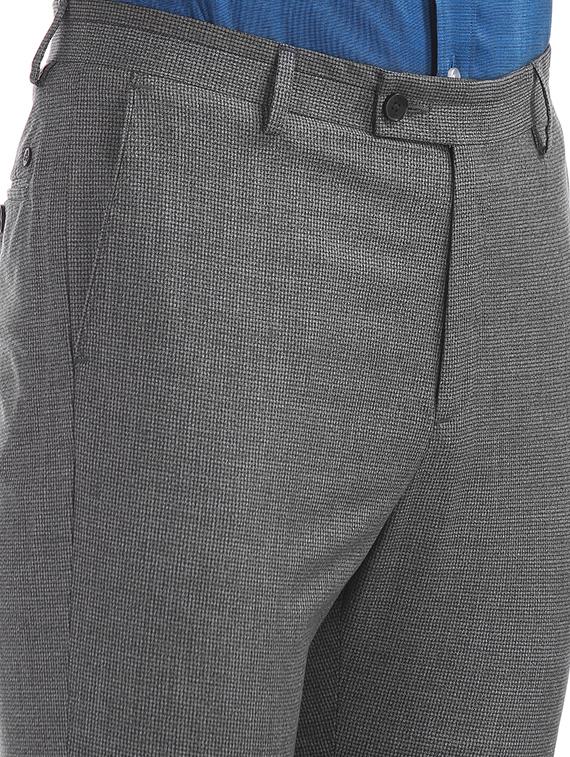 grey textured pleated formal trouser - 17731417 - Standard Image - 4