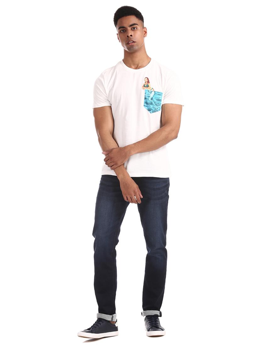 navy blue light washed denim jeans - 17731511 - Standard Image - 4