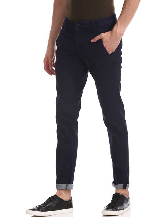 navy blue plain jeans - 17731763 - Standard Image - 1