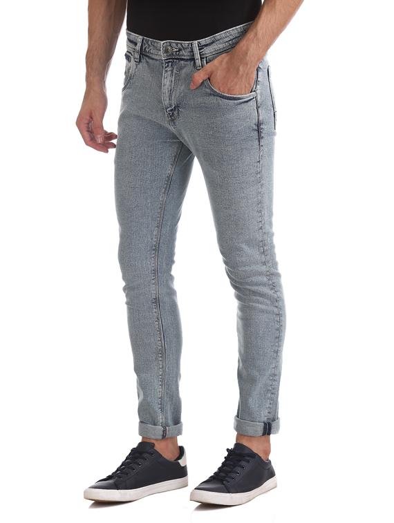 grey plain denim jeans  - 17731773 -  Standard Image - 1
