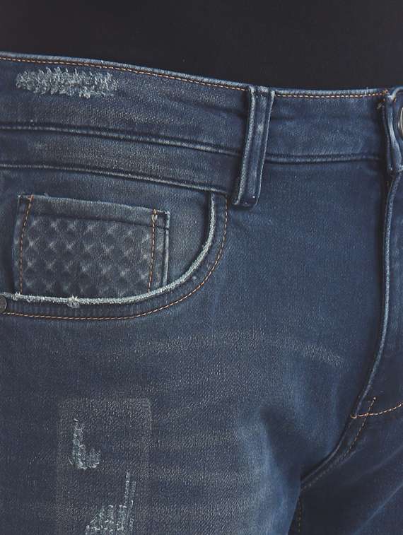 blue distressed denim jean - 17731793 -  Standard Image - 4