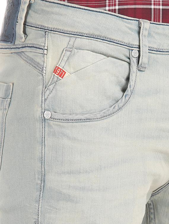 blue heavy washed denim jeans - 17731800 - Standard Image - 4