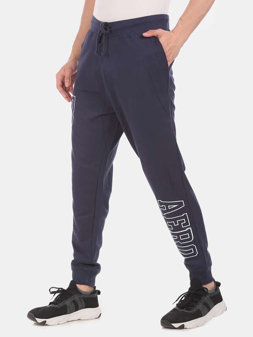 navy blue printed jogger - 17732004 -  Standard Image - 1