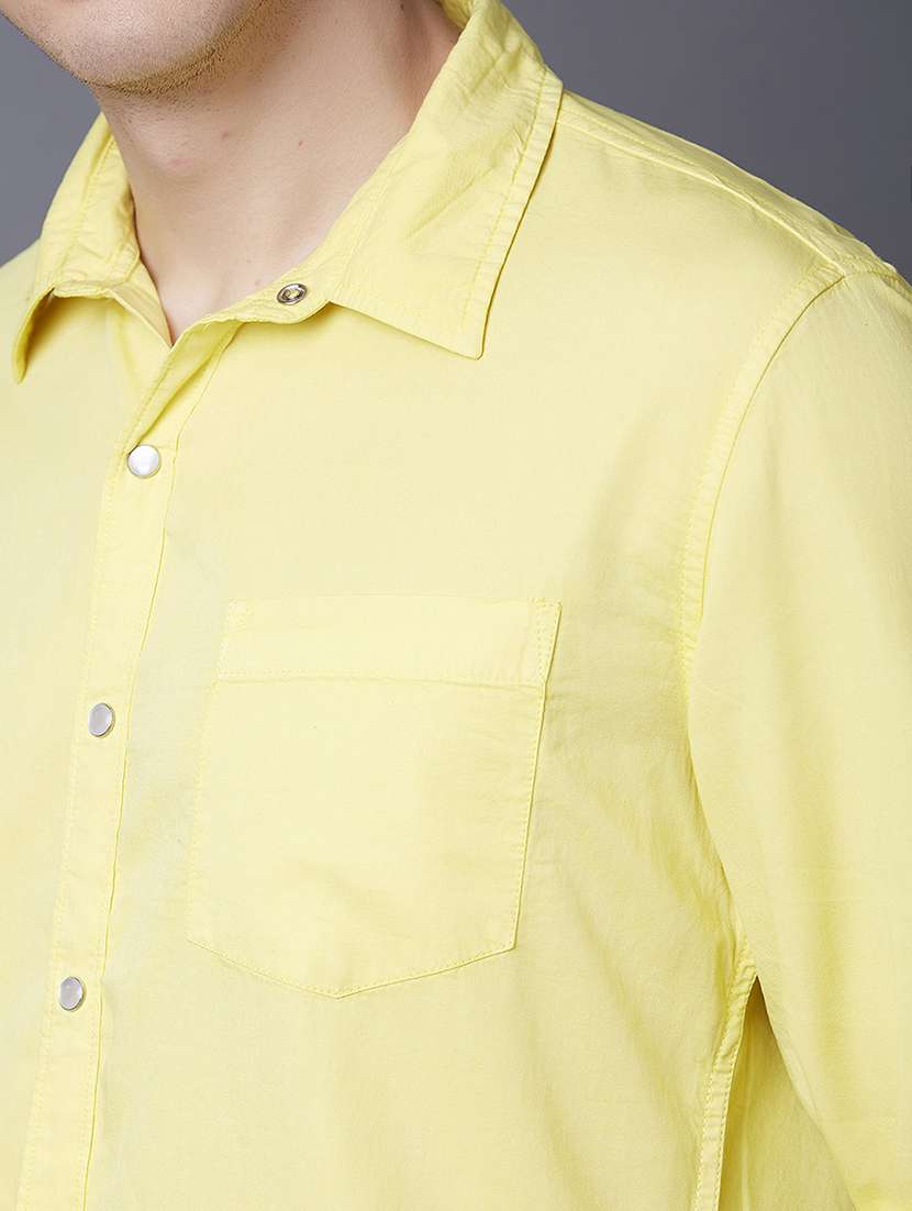 yellow solid casual shirt - 17732200 -  Standard Image - 4
