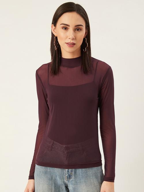 women's straight mock neck top - 17732329 -  Standard Image - 0