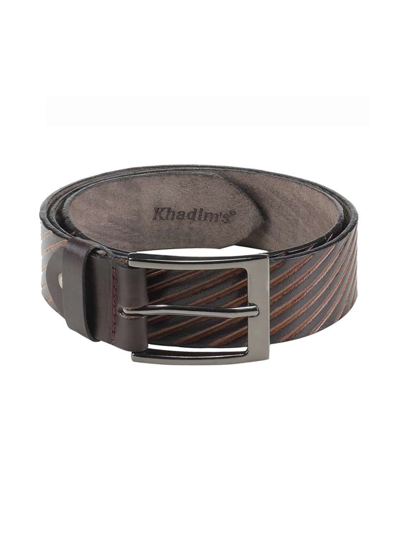 brown leather belt