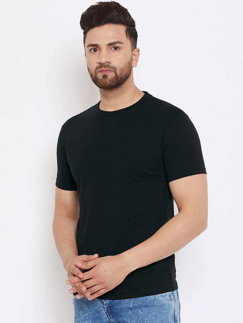 black solid t-shirt - 17733117 -  Standard Image - 1