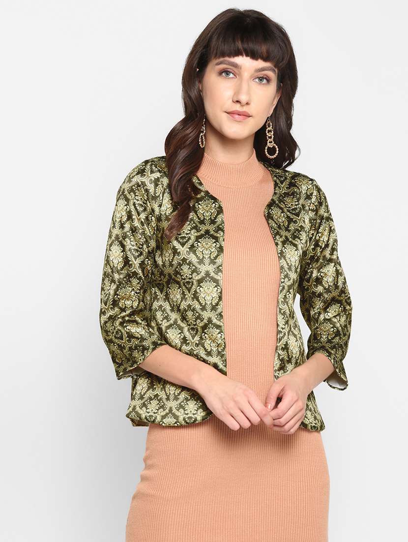 green viscose jacket