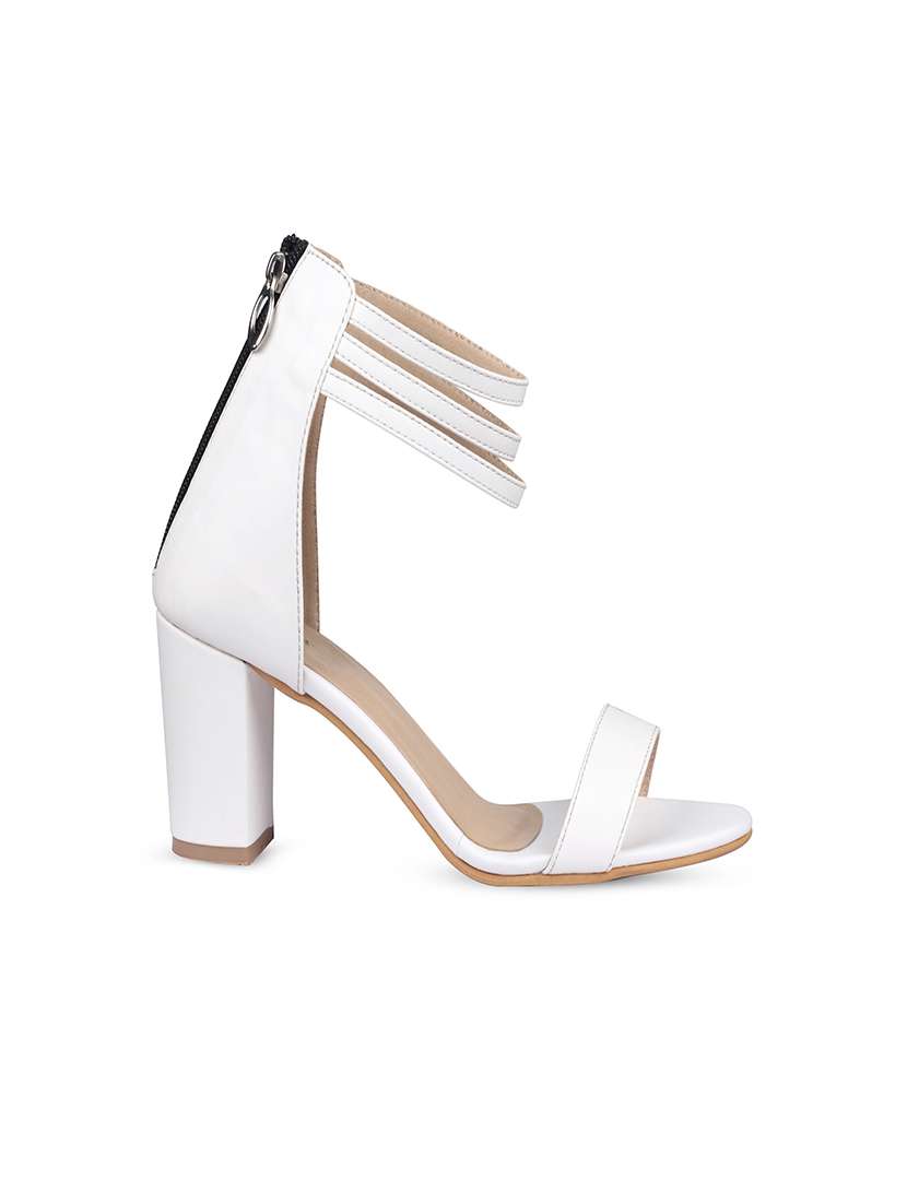 white synthetic closed back sandals - 17733796 -  Standard Image - 1