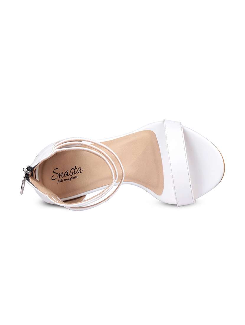 white synthetic closed back sandals - 17733796 - Standard Image - 4