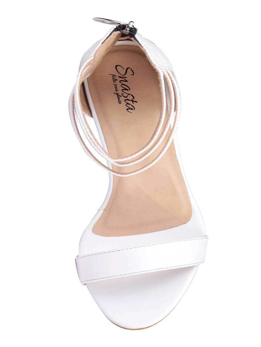 white synthetic closed back sandals - 17733796 - Standard Image - 6
