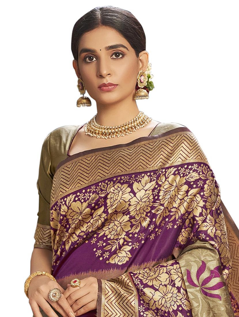 floral paithani saree with blouse - 17734584 -  Standard Image - 1