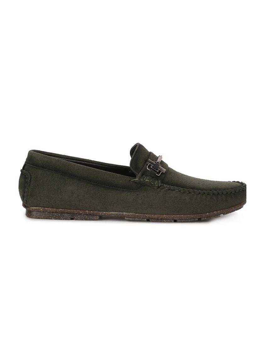 green suede slip on loafers - 17734807 - Standard Image - 1