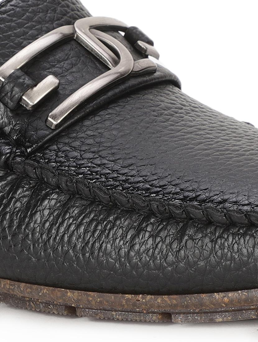 black pu slip on loafers - 17734809 - Standard Image - 4