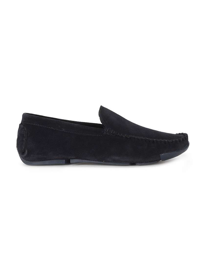 navy suede slip on loafers - 17734825 - Standard Image - 1