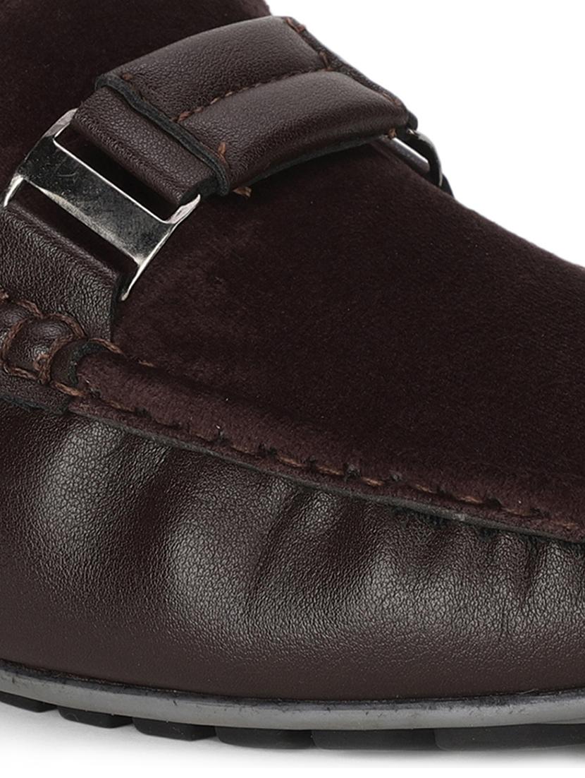 brown pu slip on loafers - 17734829 - Standard Image - 4