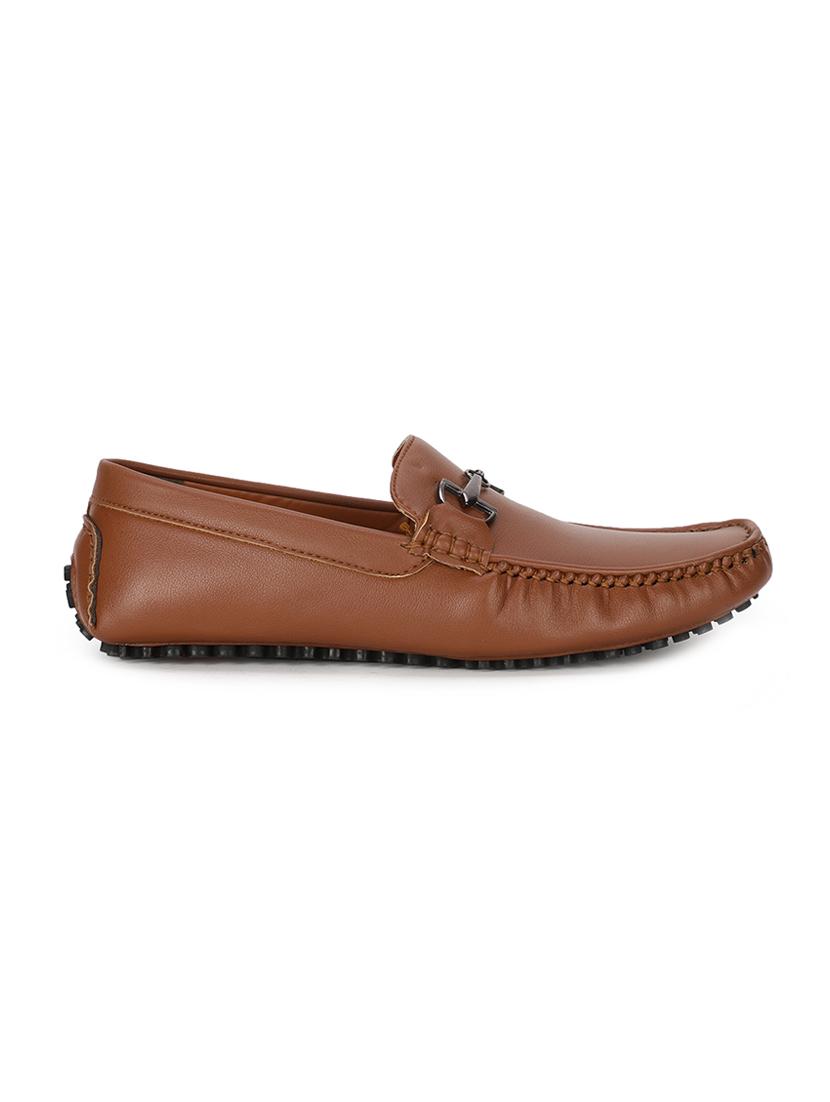 tan pu slip on loafers - 17734845 - Standard Image - 1