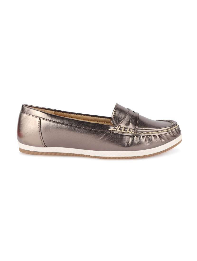 metallic slip on loafers - 17735090 -  Standard Image - 1