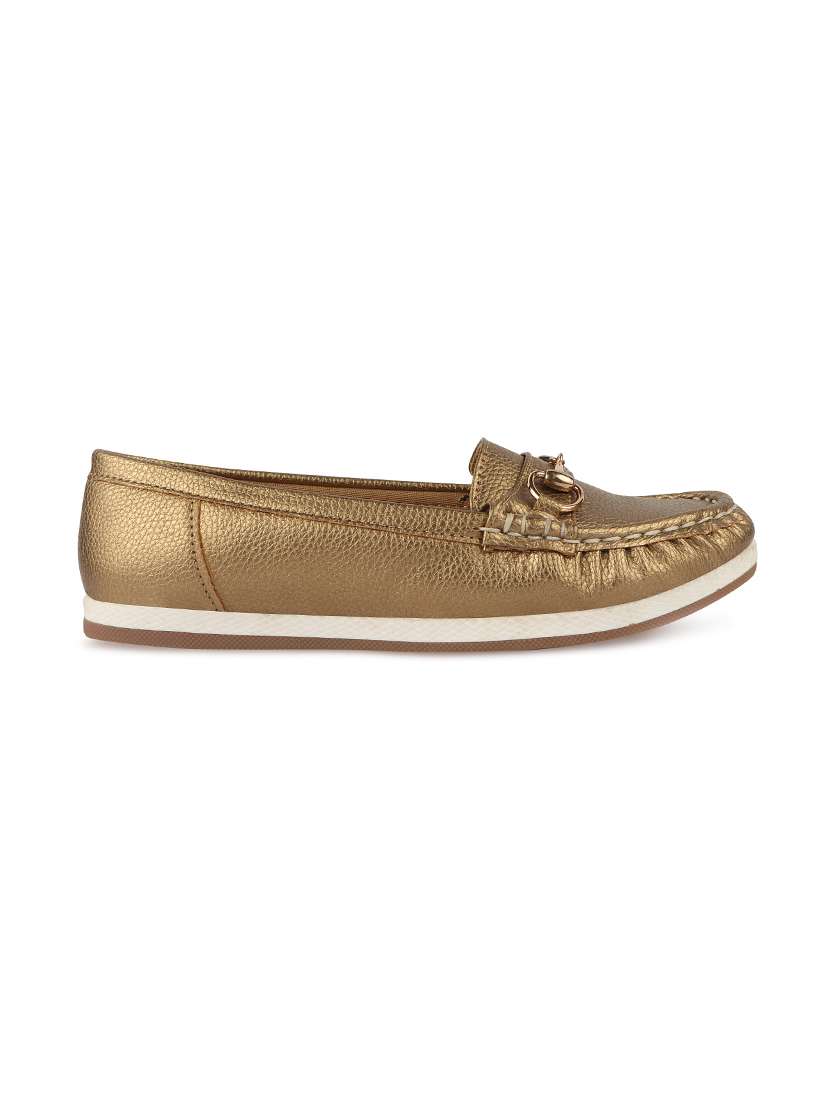 gold slip on loafers  - 17735095 -  Standard Image - 1