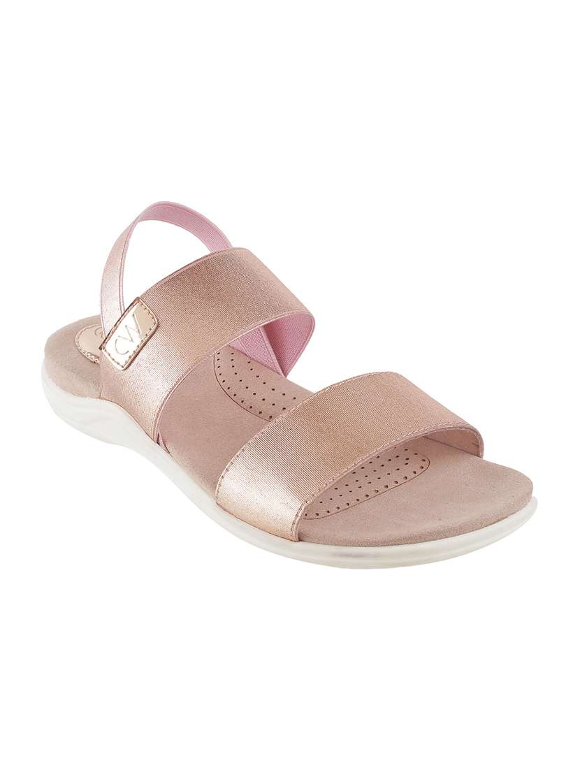 gold synthetic sandals