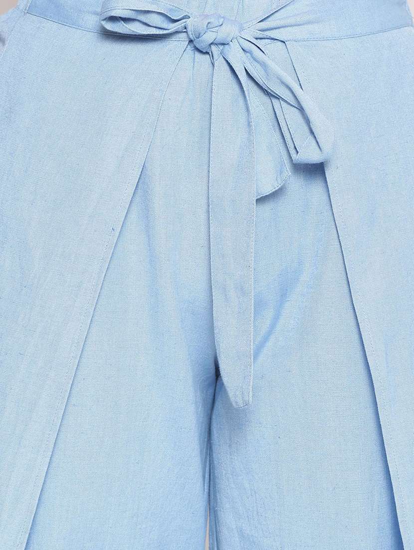 blue cotton trousers - 17735894 -  Standard Image - 4