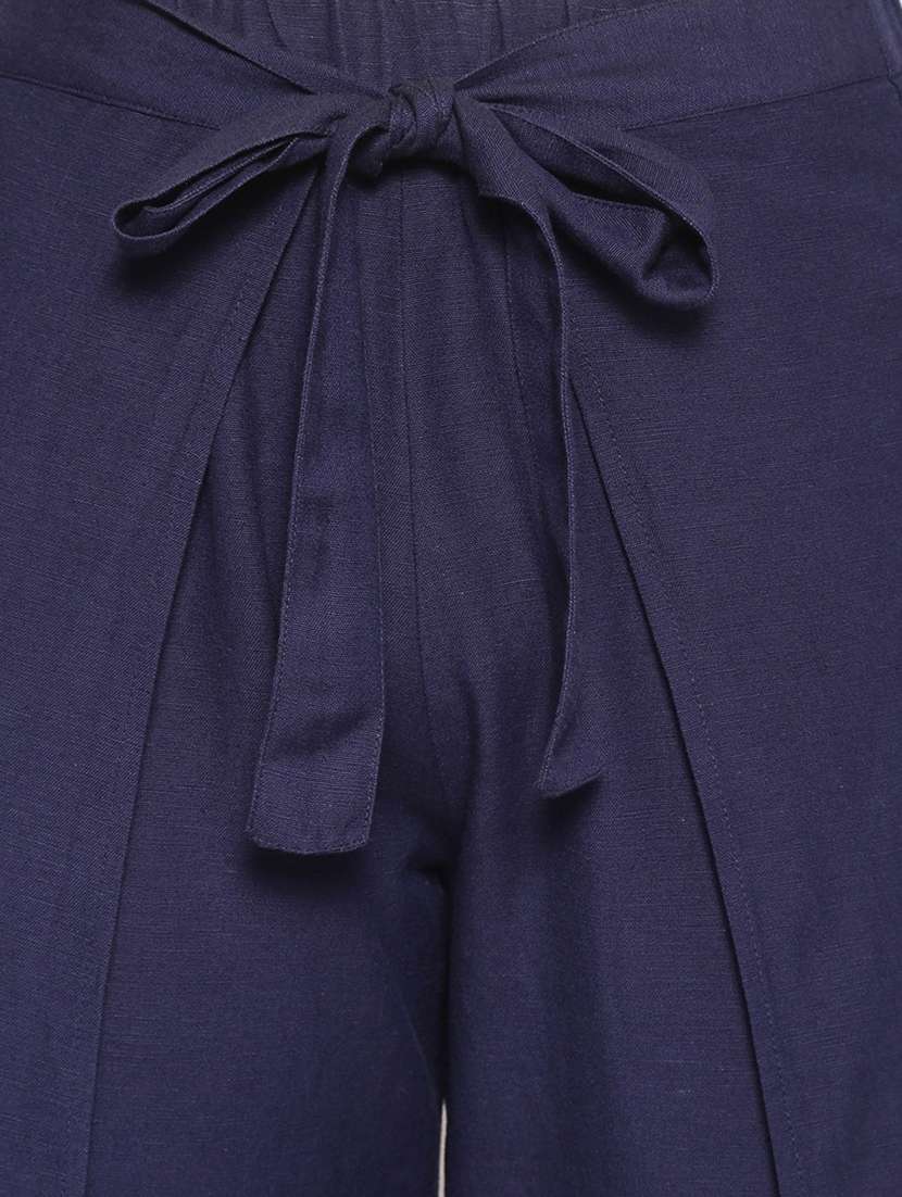 dark blue cotton trousers - 17735896 -  Standard Image - 4