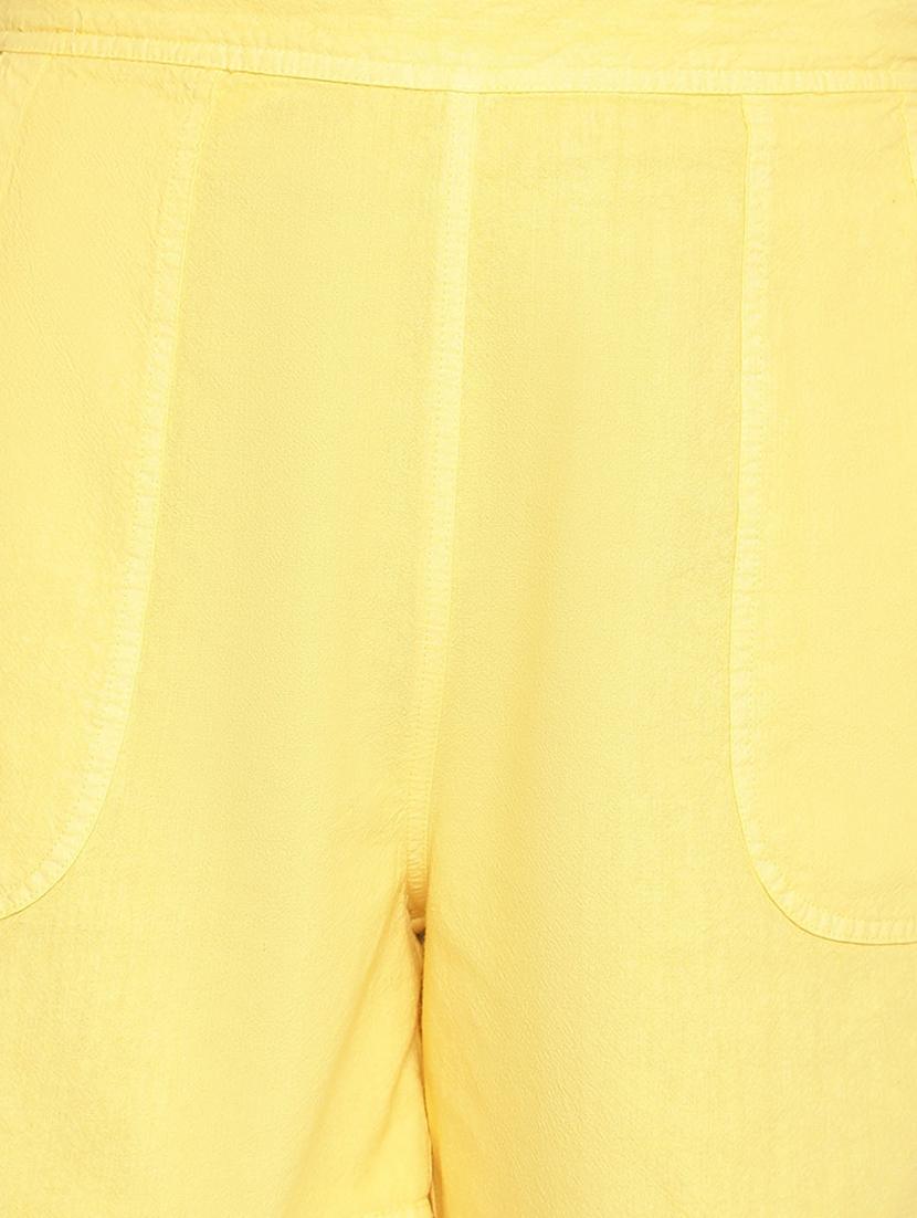 yellow cotton regular shorts - 17735906 - Standard Image - 4