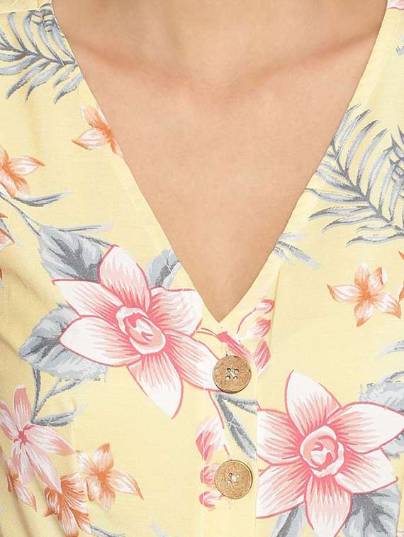 yellow polyester dungaree jumpsuit - 17735931 -  Standard Image - 4