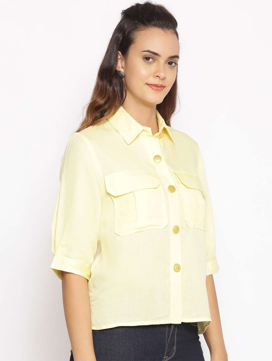 mellow yellow solid shirt  - 17735937 -  Standard Image - 1