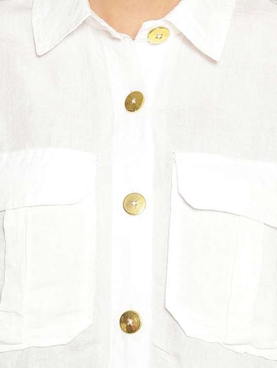 white solid regular shirt - 17735938 -  Standard Image - 4