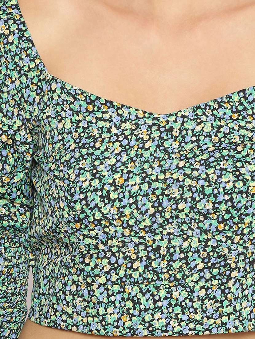 women's crop sweetheart neck top - 17735960 -  Standard Image - 4