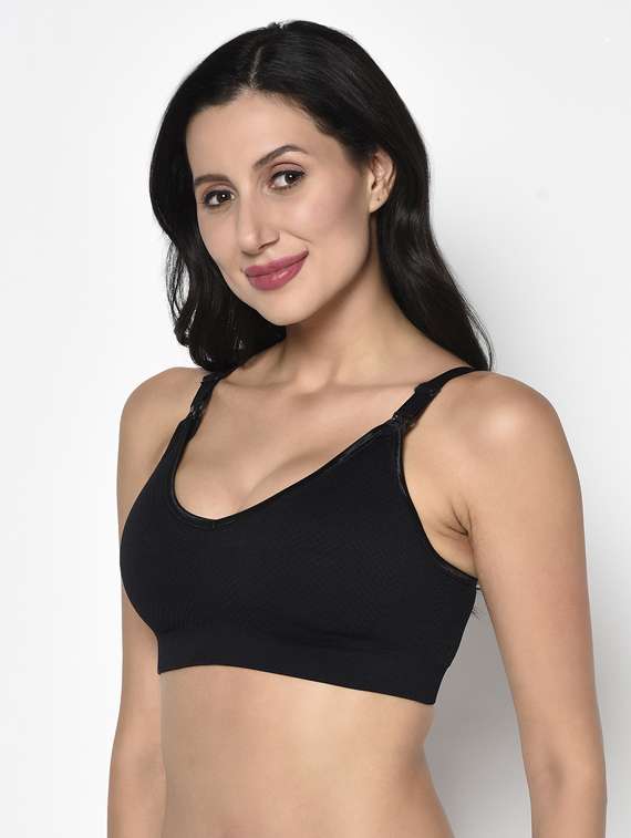 black solid maternity/nursing bra - 17737046 -  Standard Image - 1