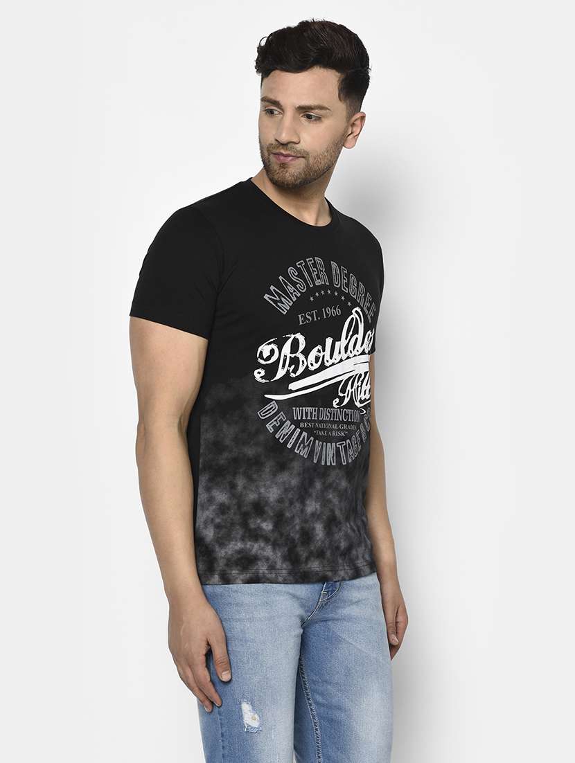 black printed t-shirt - 17737374 - Standard Image - 1
