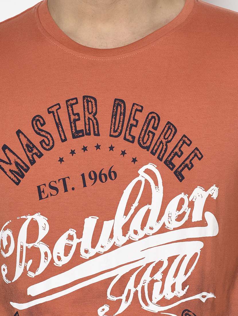 orange printed t-shirt - 17737375 - Standard Image - 4