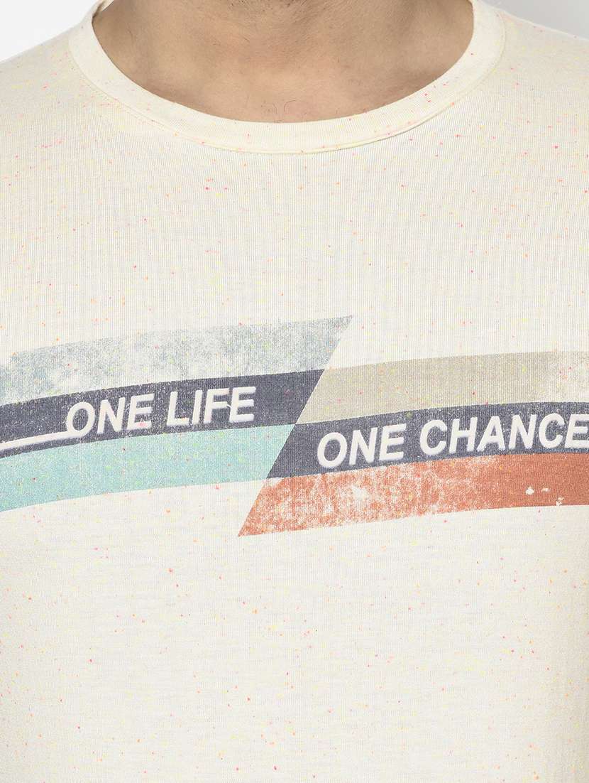 off white printed t-shirt - 17737394 - Standard Image - 4
