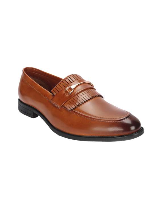 brown patent leather slip on loafers