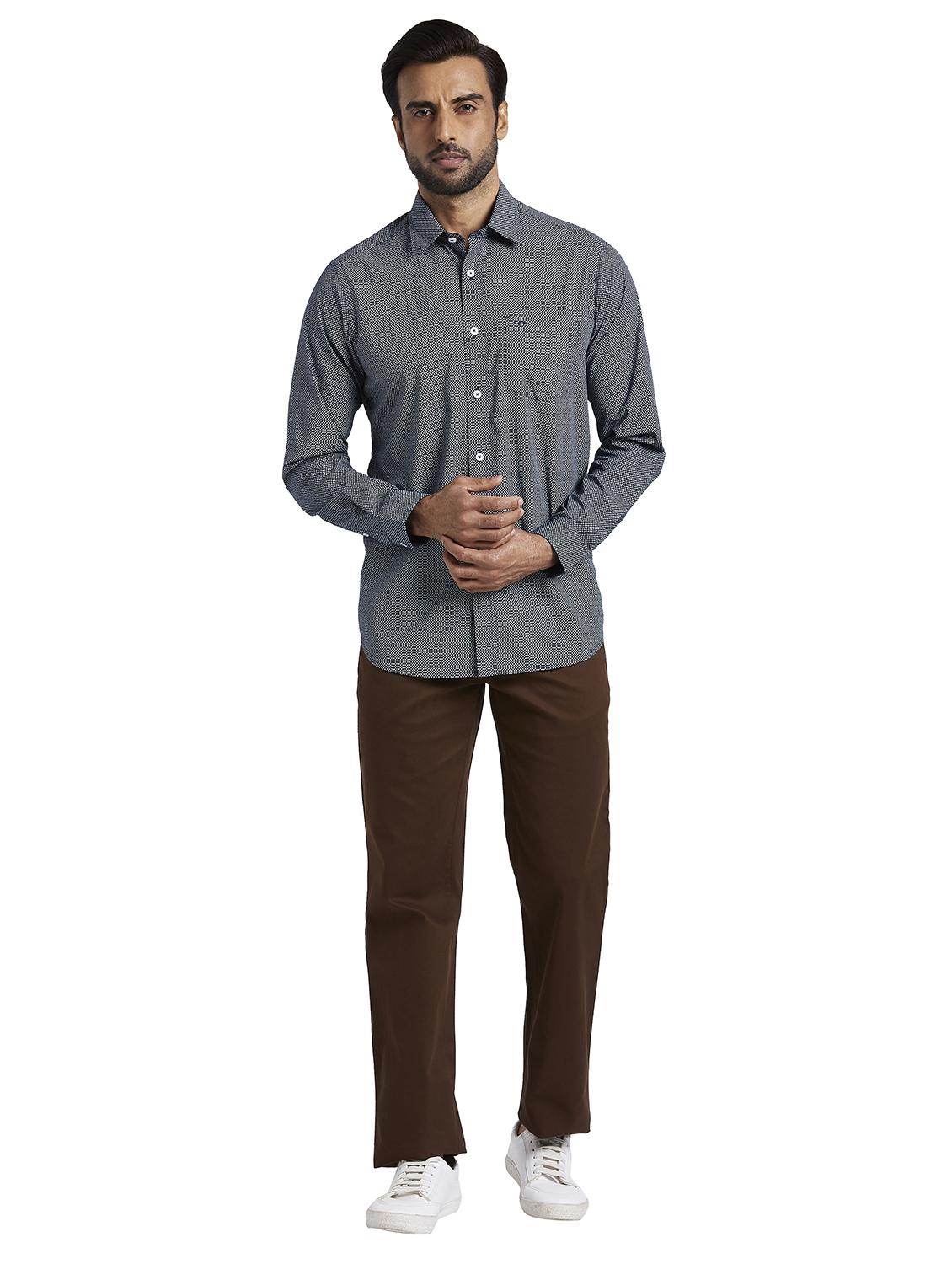blue printed casual shirt - 17738001 - Standard Image - 4