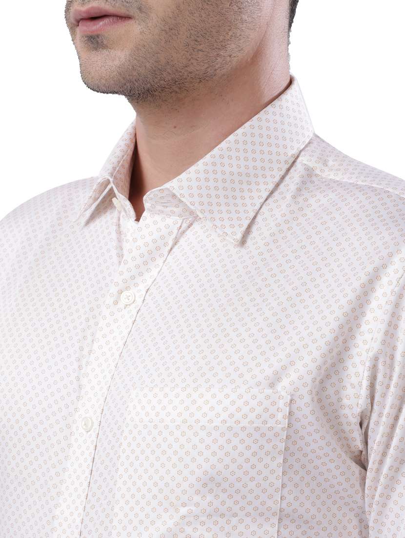 white printed formal shirt - 17738032 -  Standard Image - 4