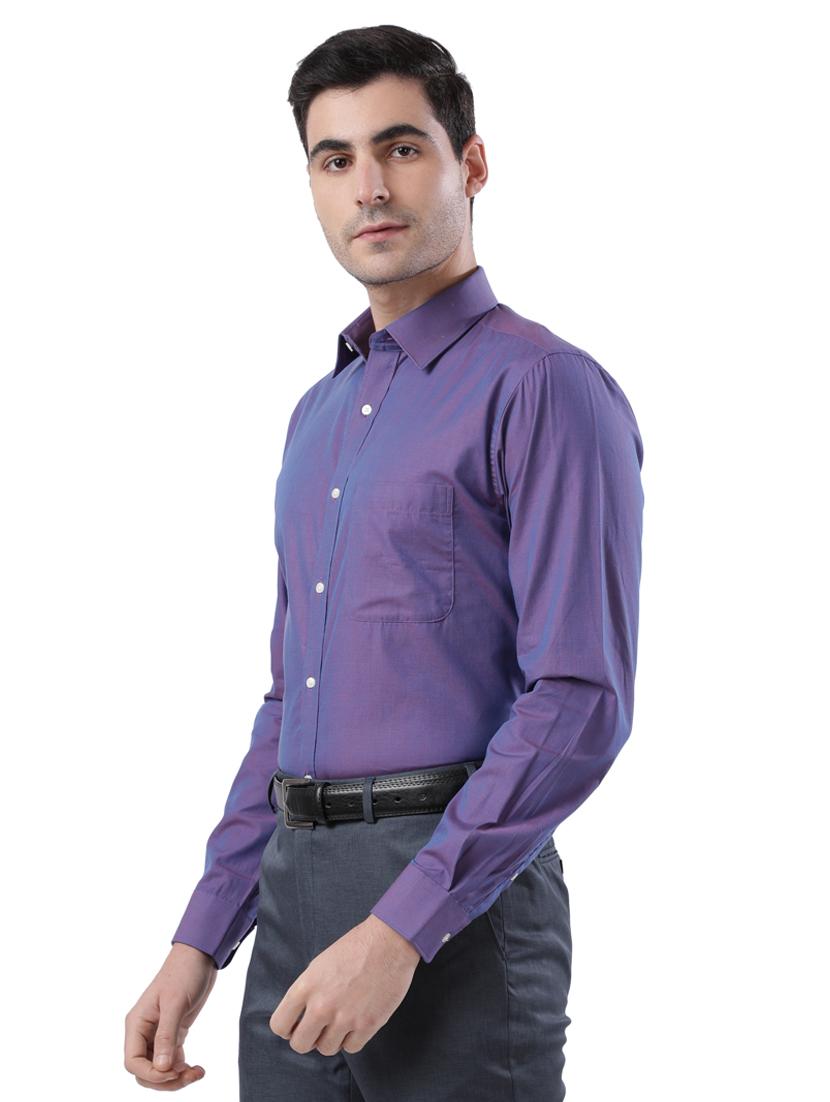 purple solid formal shirt - 17738041 -  Standard Image - 1