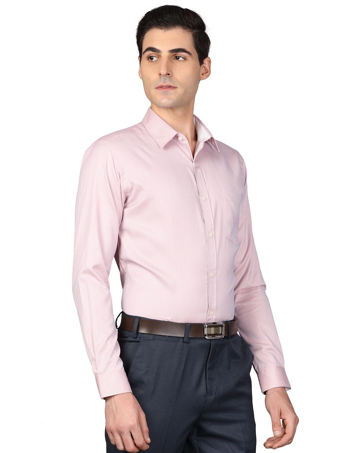 pink self design formal shirt - 17738141 - Standard Image - 1
